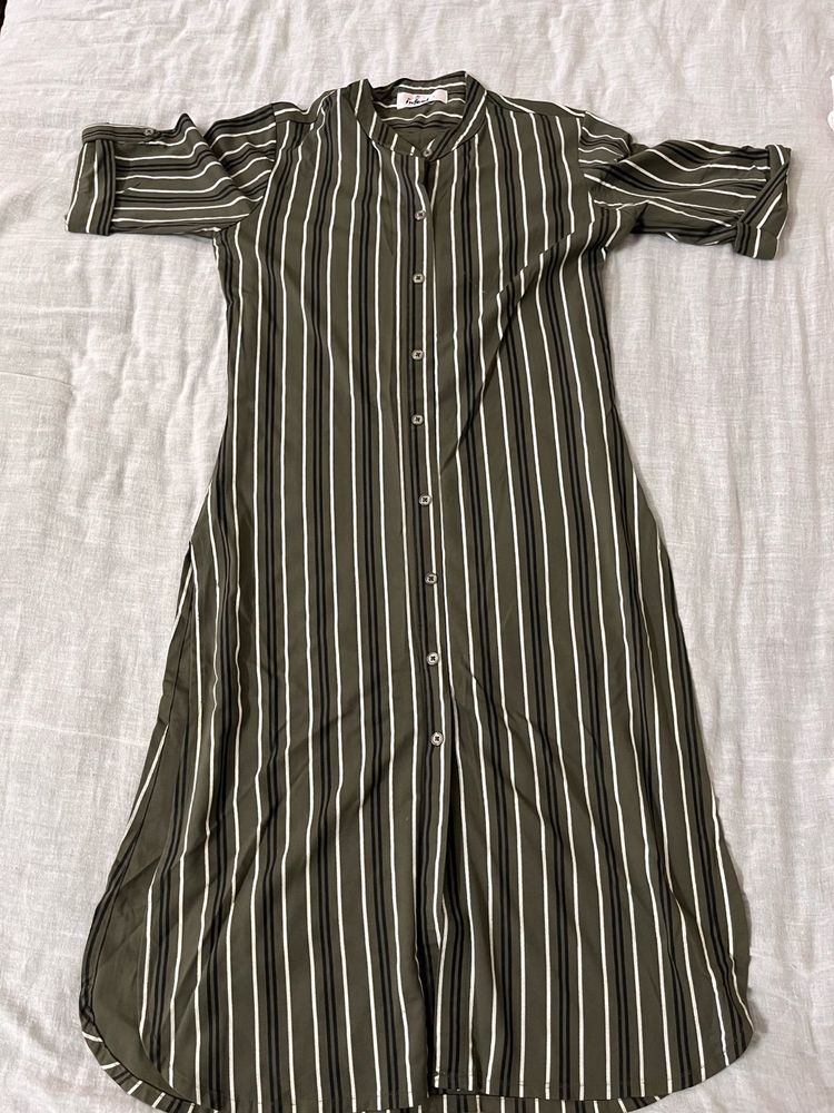 Striped Shirt Dress