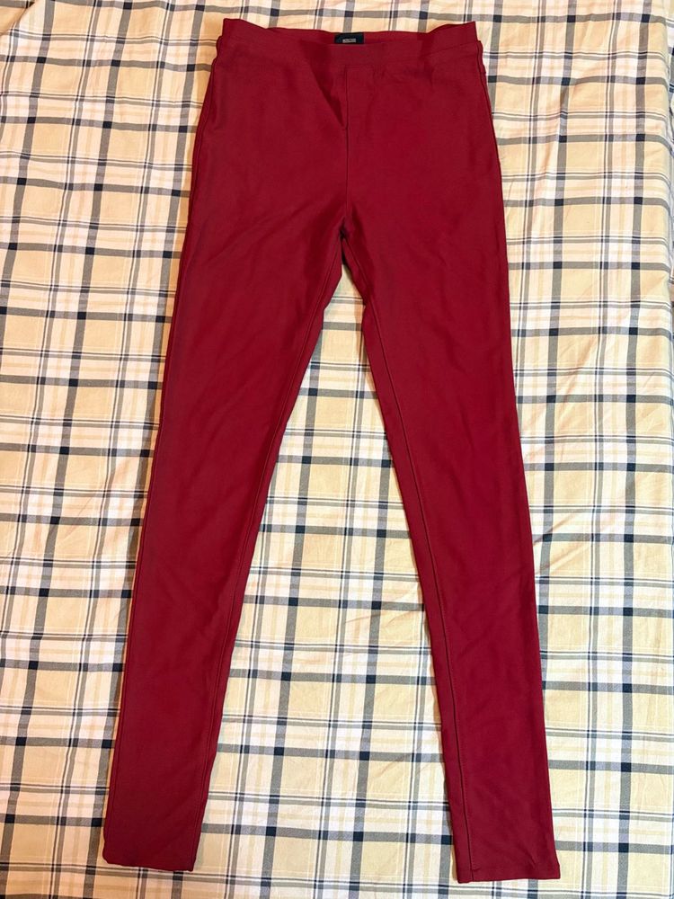 Red Pull-On Stretch Pants