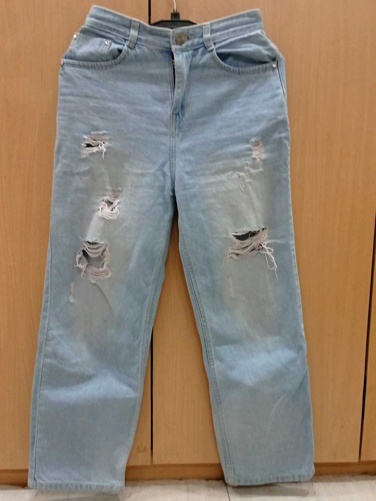 Ripped Light Wash Jeans