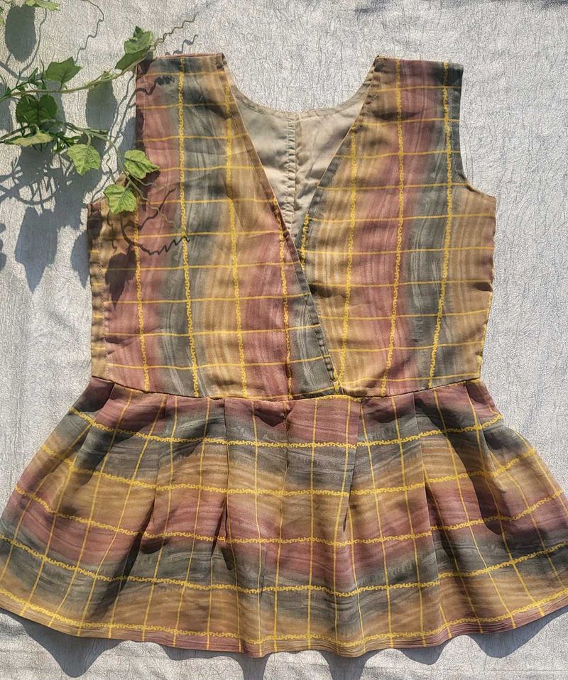 Sale For 1 Day Trendy Pastel Peplum Top