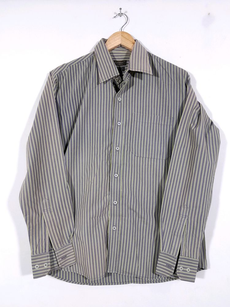 Koutons Green and Grey Strips  Shirts(men&#39;s)