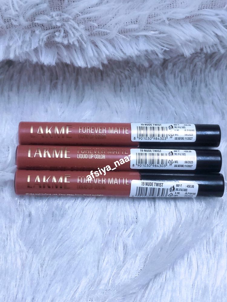 Combo Lakme Nude Lip Stick