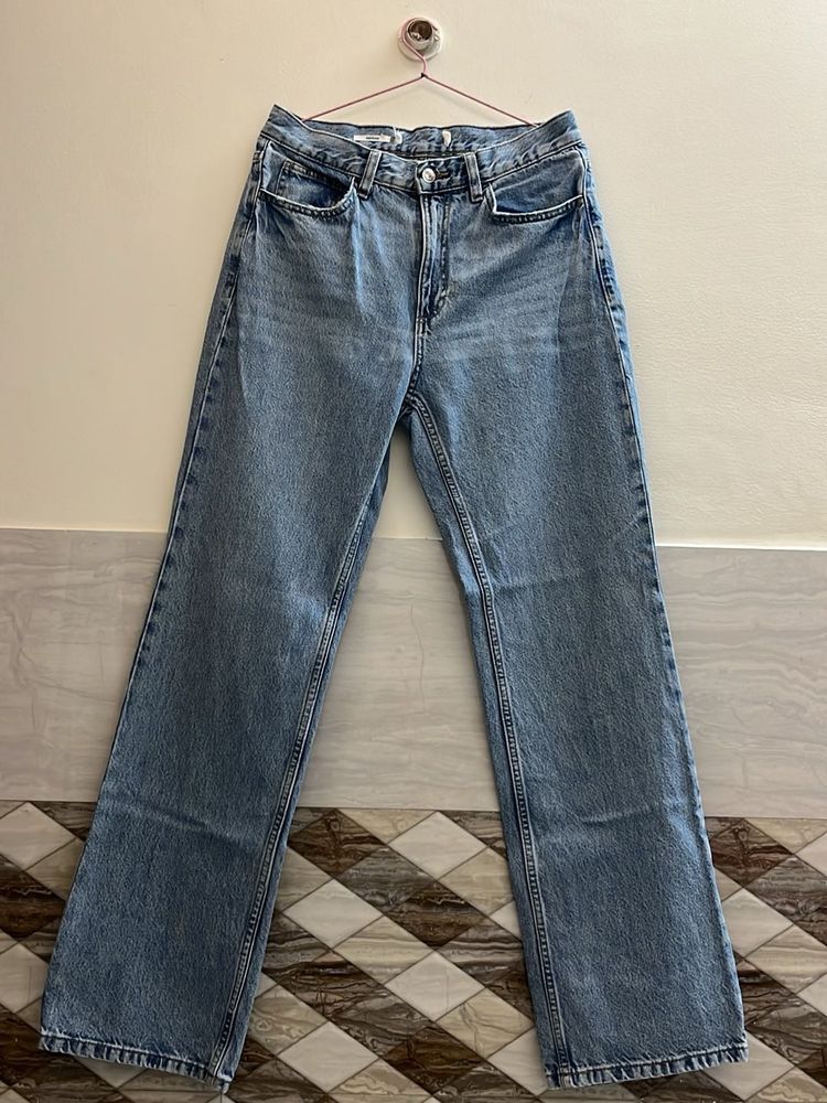 Wide Leg Light Wash Jeans