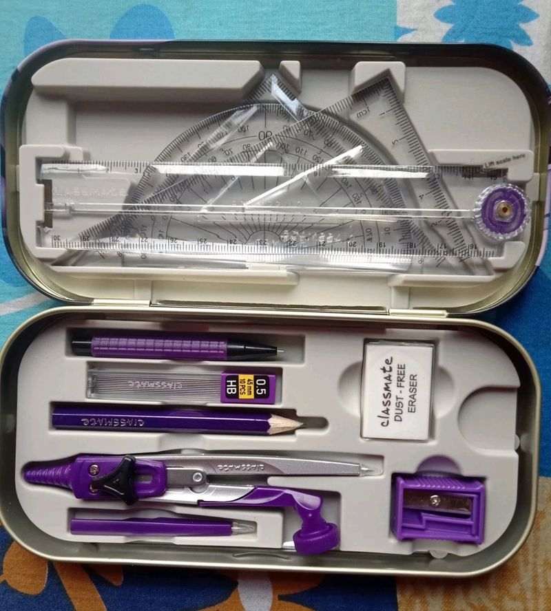 Classmate Geometry Box (Purple)-- Pack Of 2