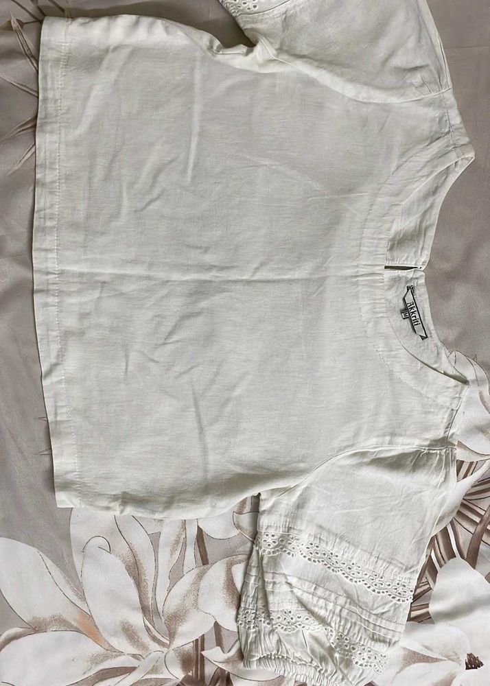 White Embroidered Top