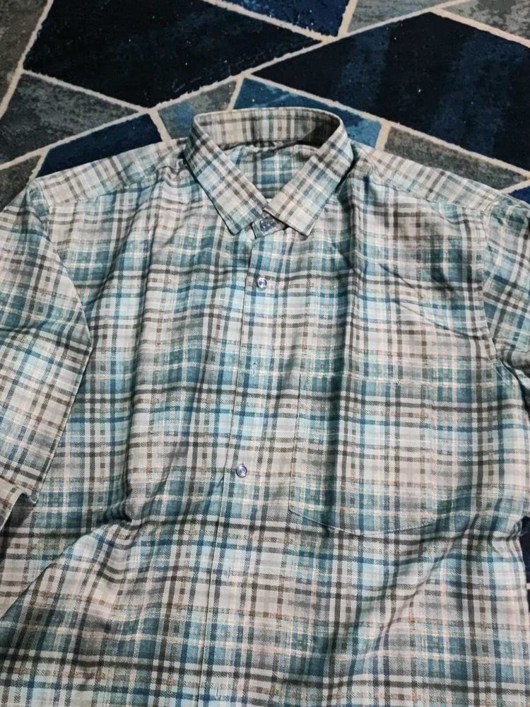 Blue Plaid Shirt