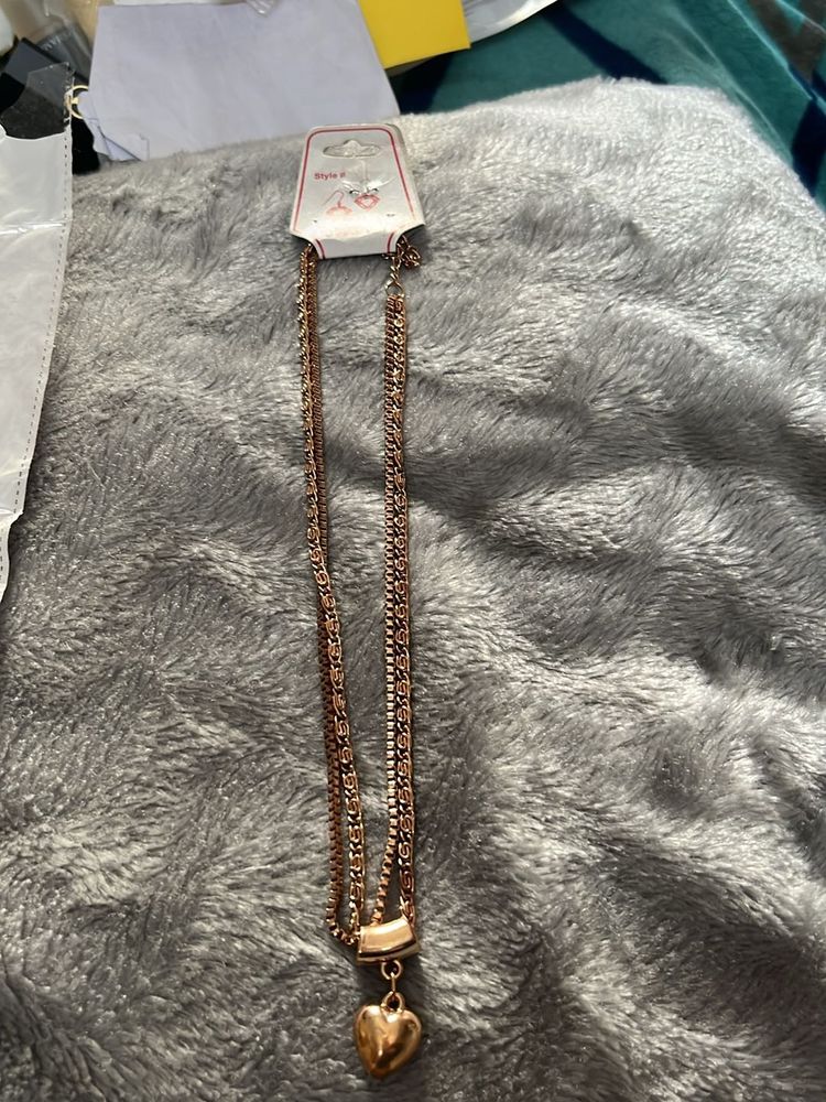 Double Chain With Heart