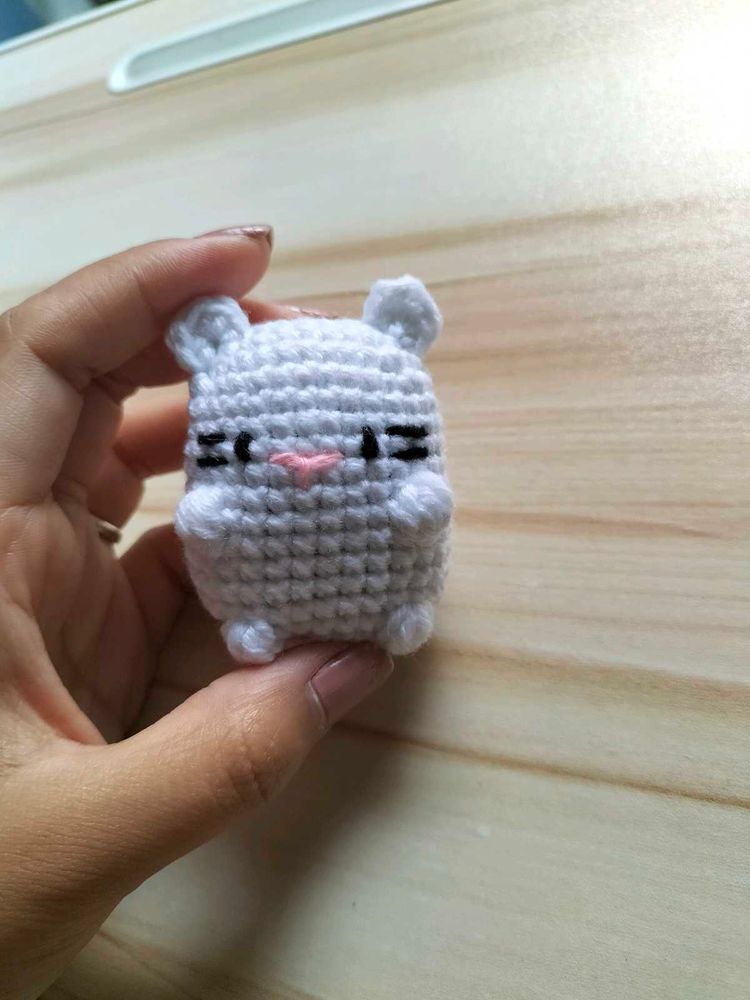 Crochet Cat Keychain
