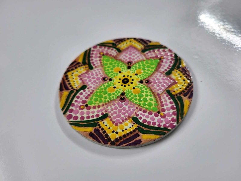 Hand Painted Mandala magnet/ painting