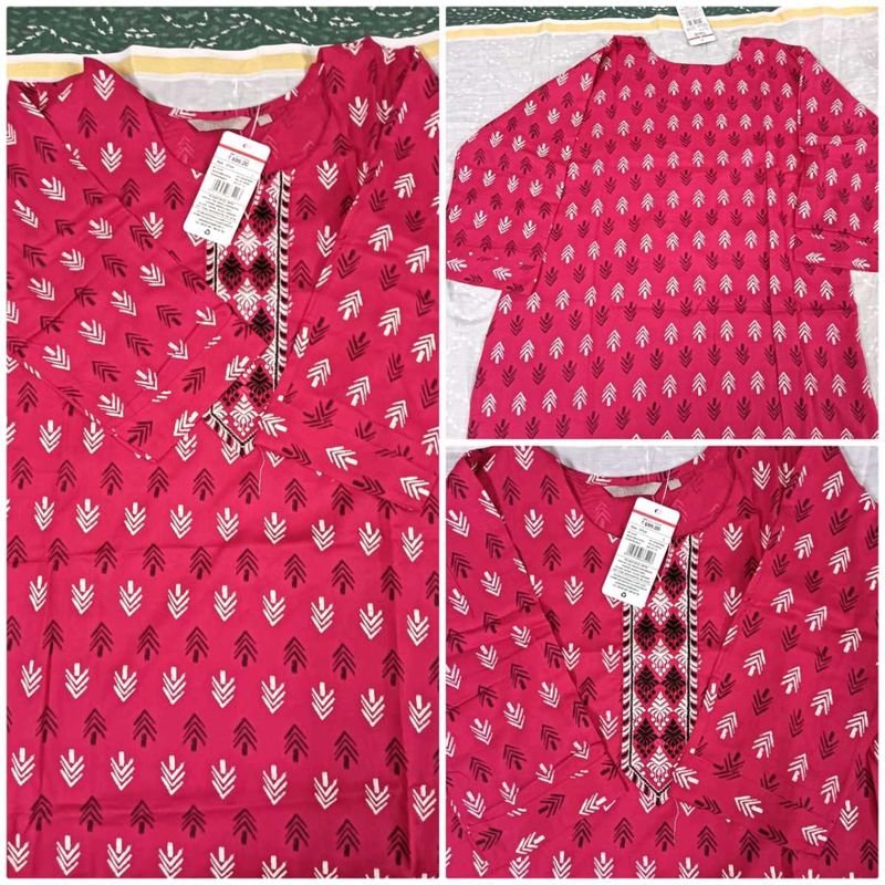 Stylish Pink Printed Kurta
