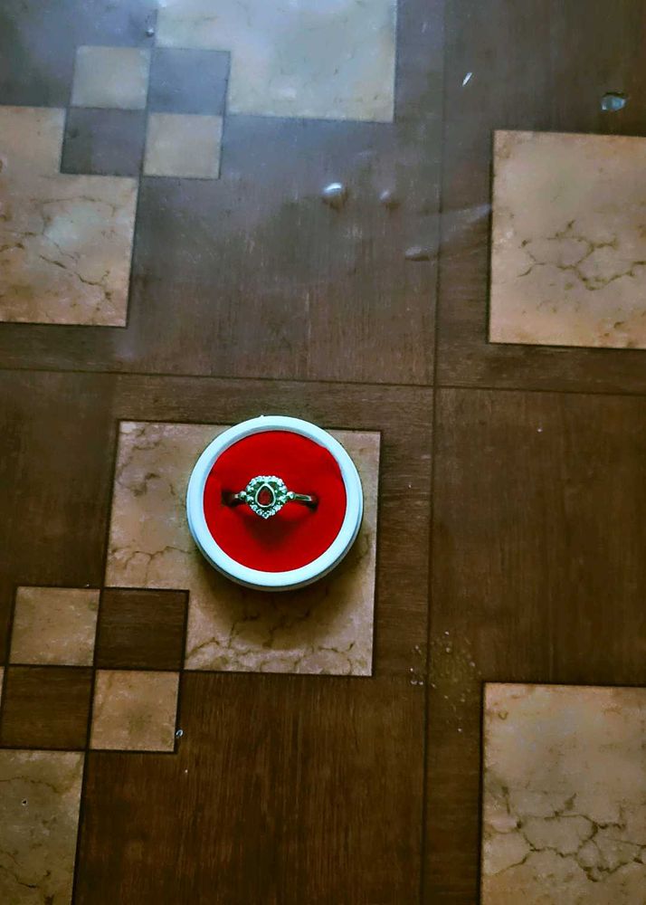 pur Silver 925 pink Stone Heart Ring