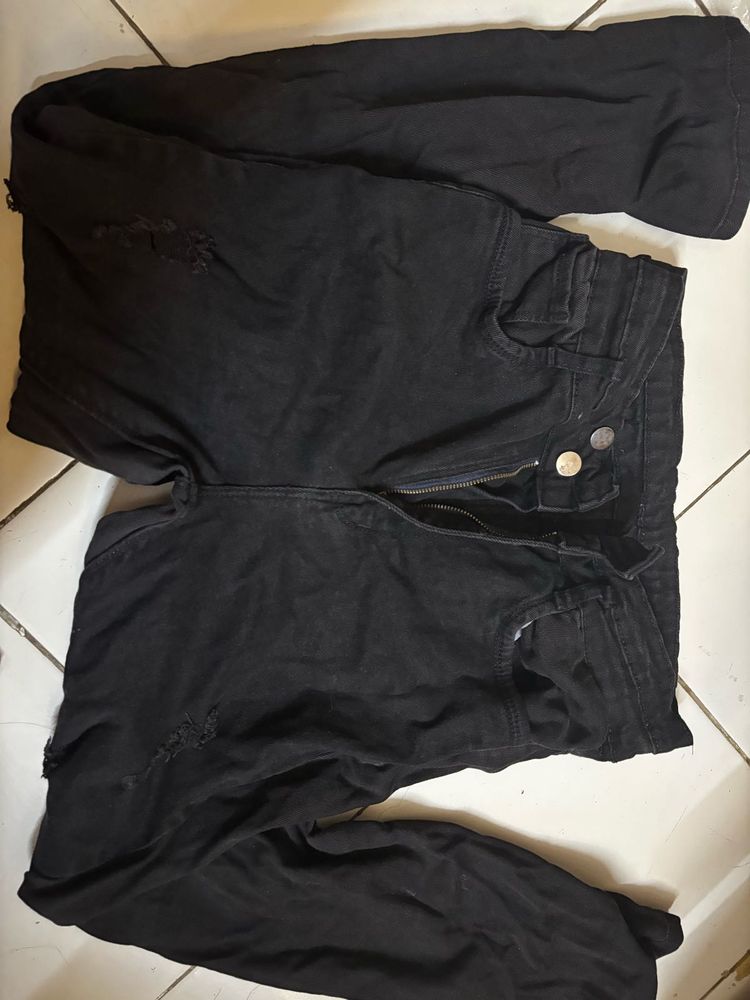 three Black And Pink Denims