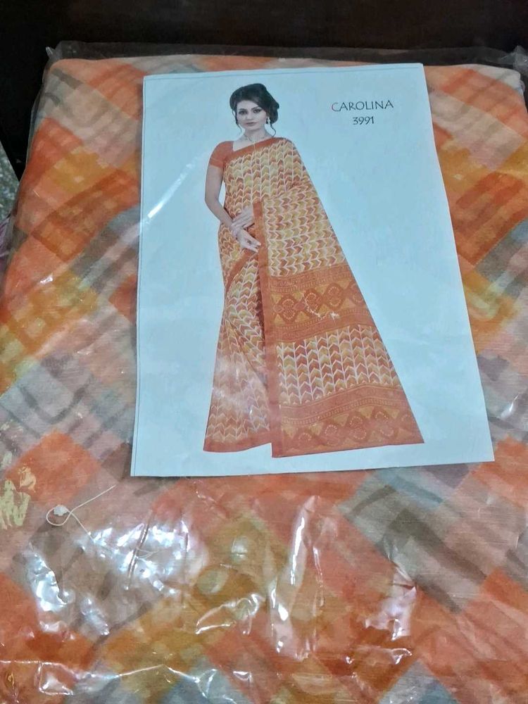Synthetic  Georgette  Saree  With  Blouse  Pc