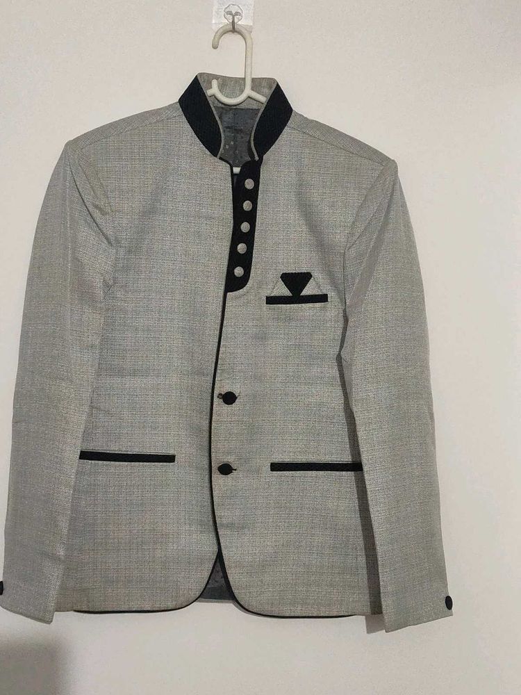 Silver Colour Men Blazer