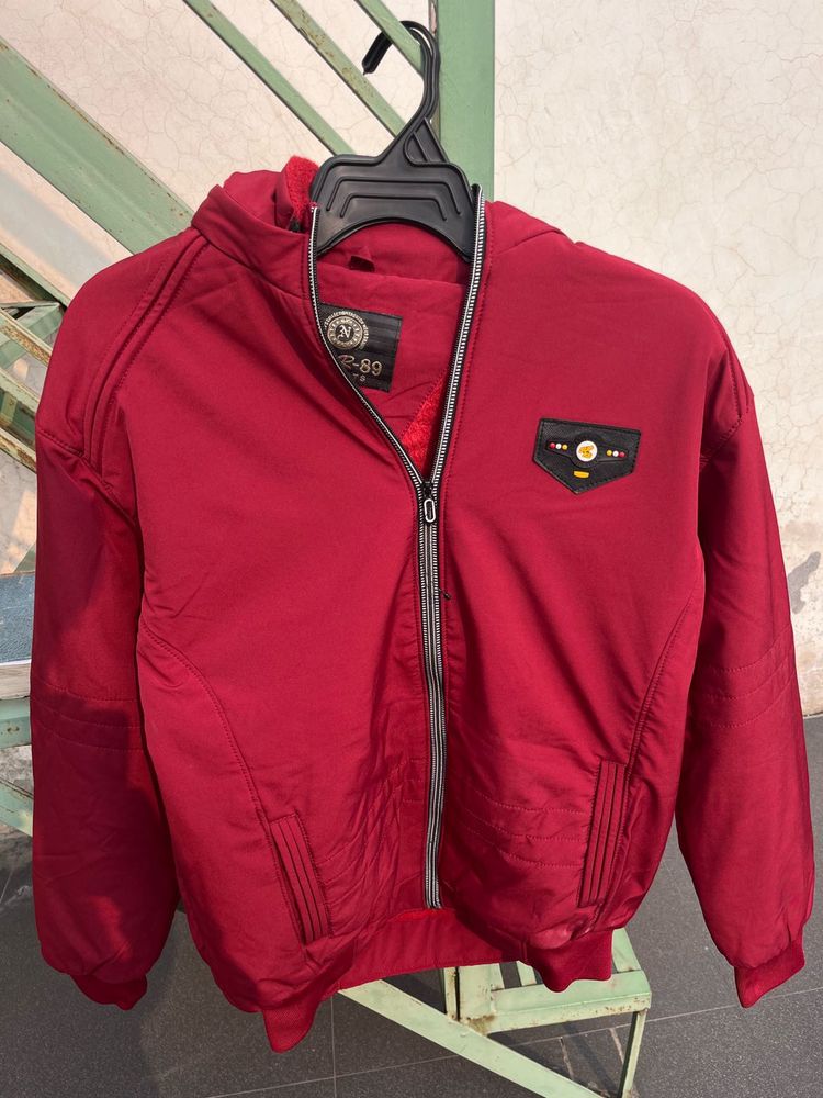 Mens jacket with detachable hoodie