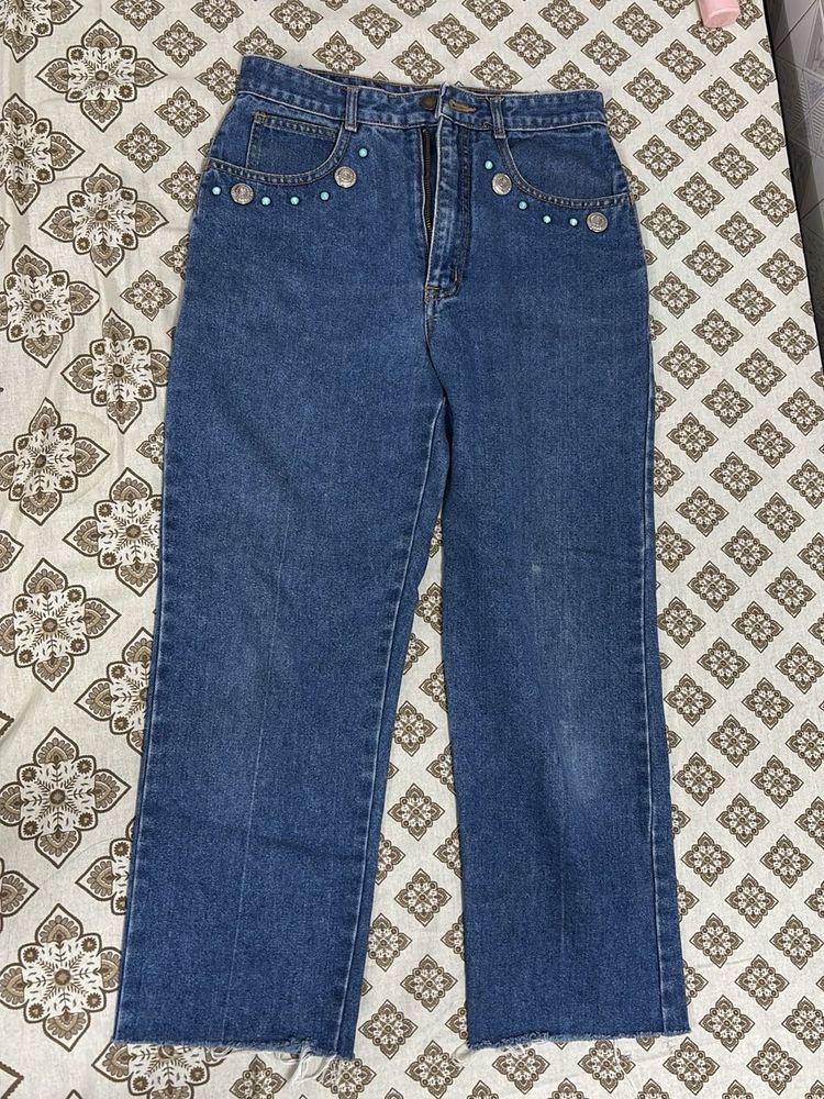 Embellished Denim Jeans