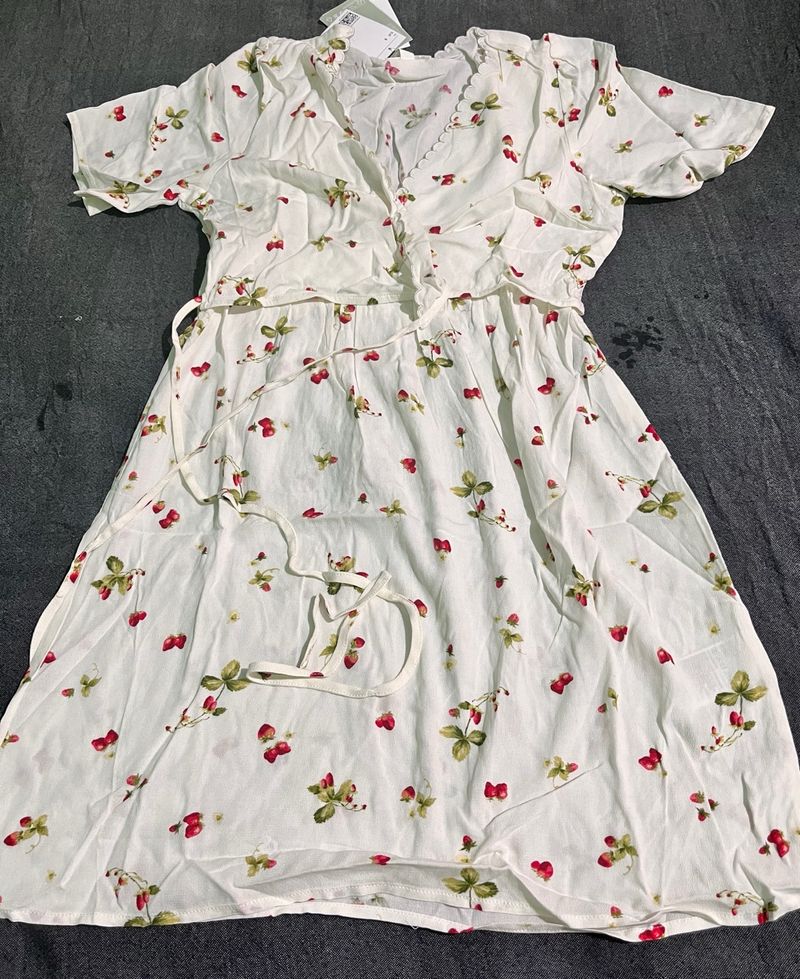 Cherry White Dress