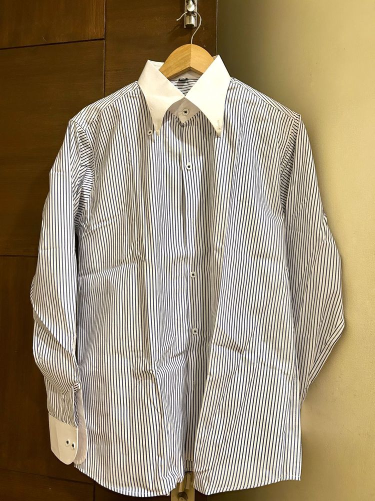 Brand New Trendy Striped Button-Down Shirt