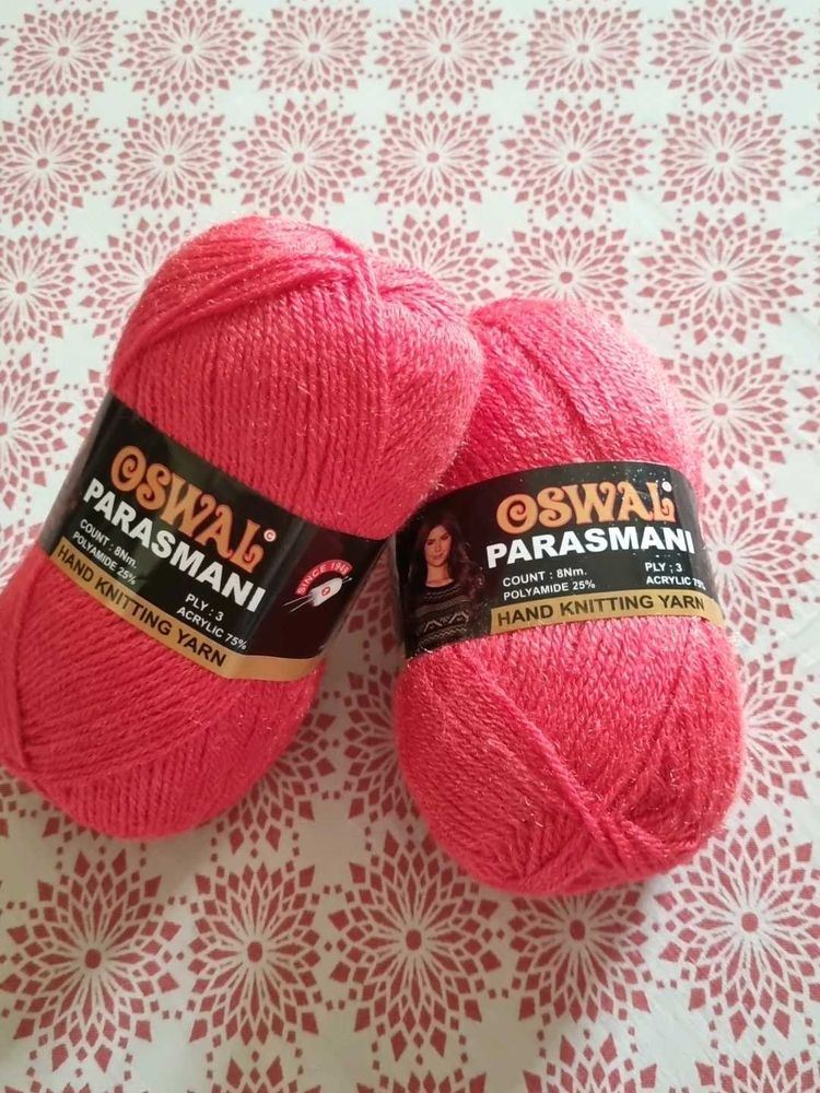 Set Of 2 Oswal Knitting Yarn
