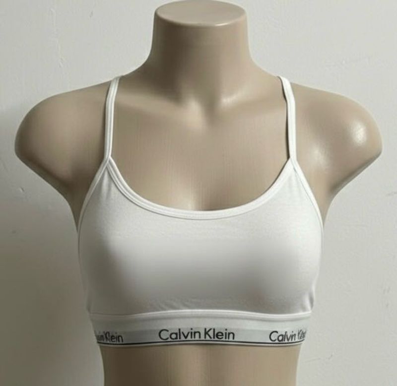 Calvin Klein White Sports Bra