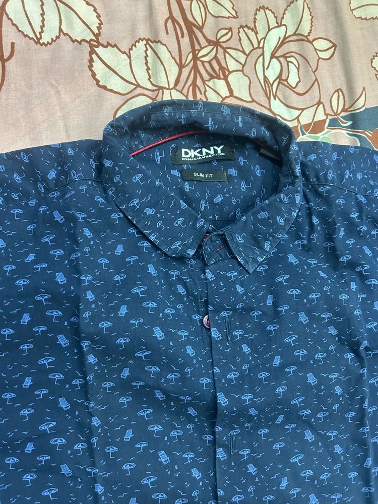 DKNY Slim Fit Patterned Shirt