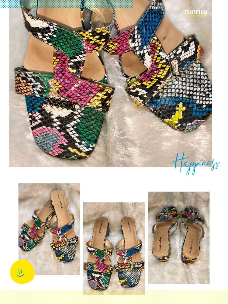 Branded Sneak-a-peek Sandals 7 Inches