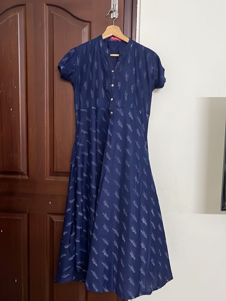 Blue Printed Dress