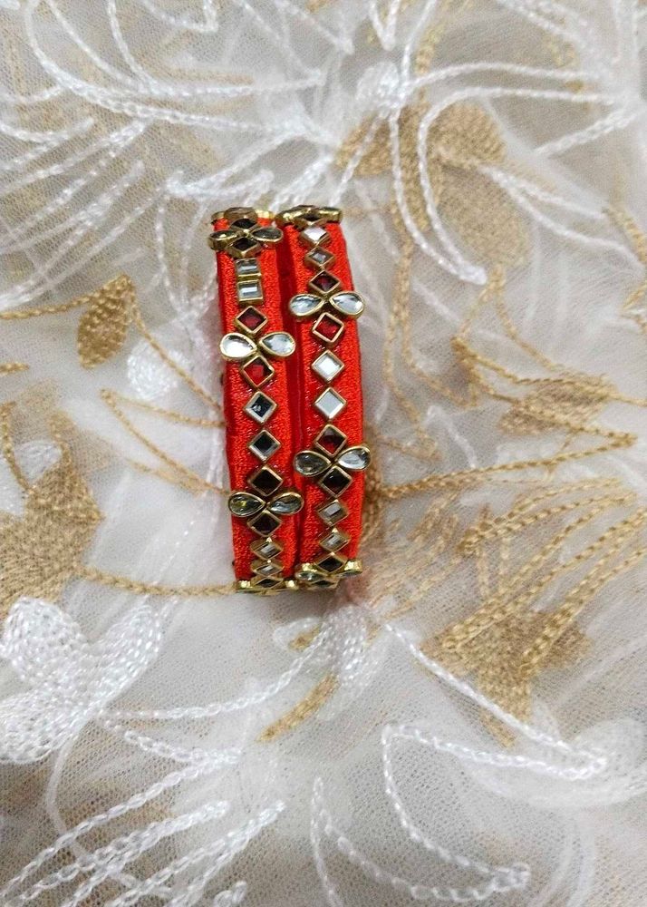 Light Red Thread Bangles ✨