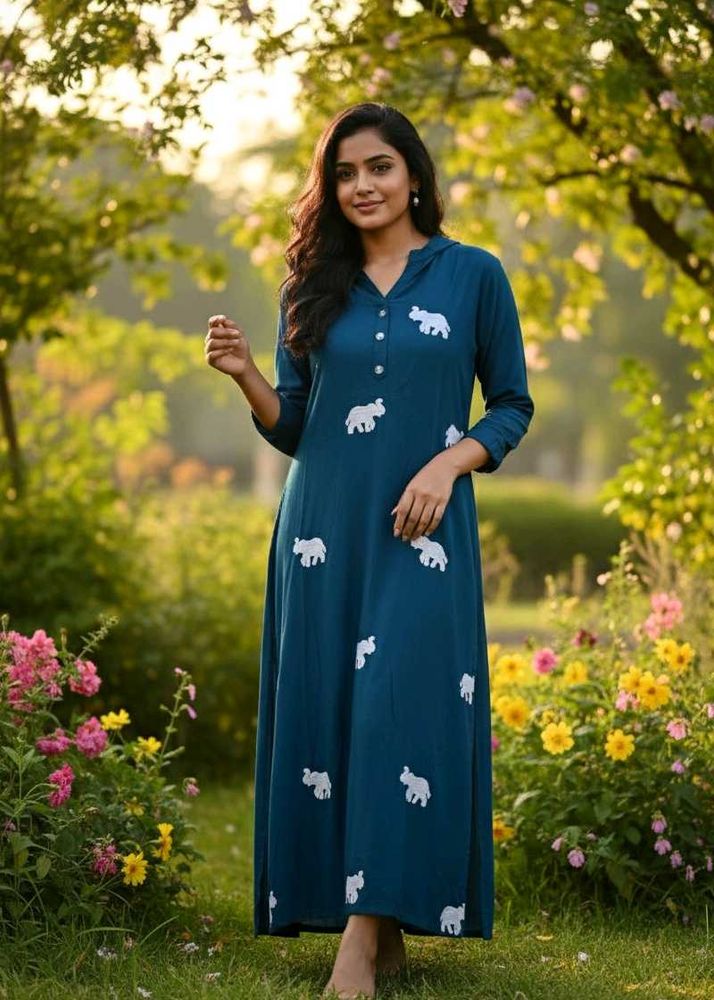 Elephant Print Kurta