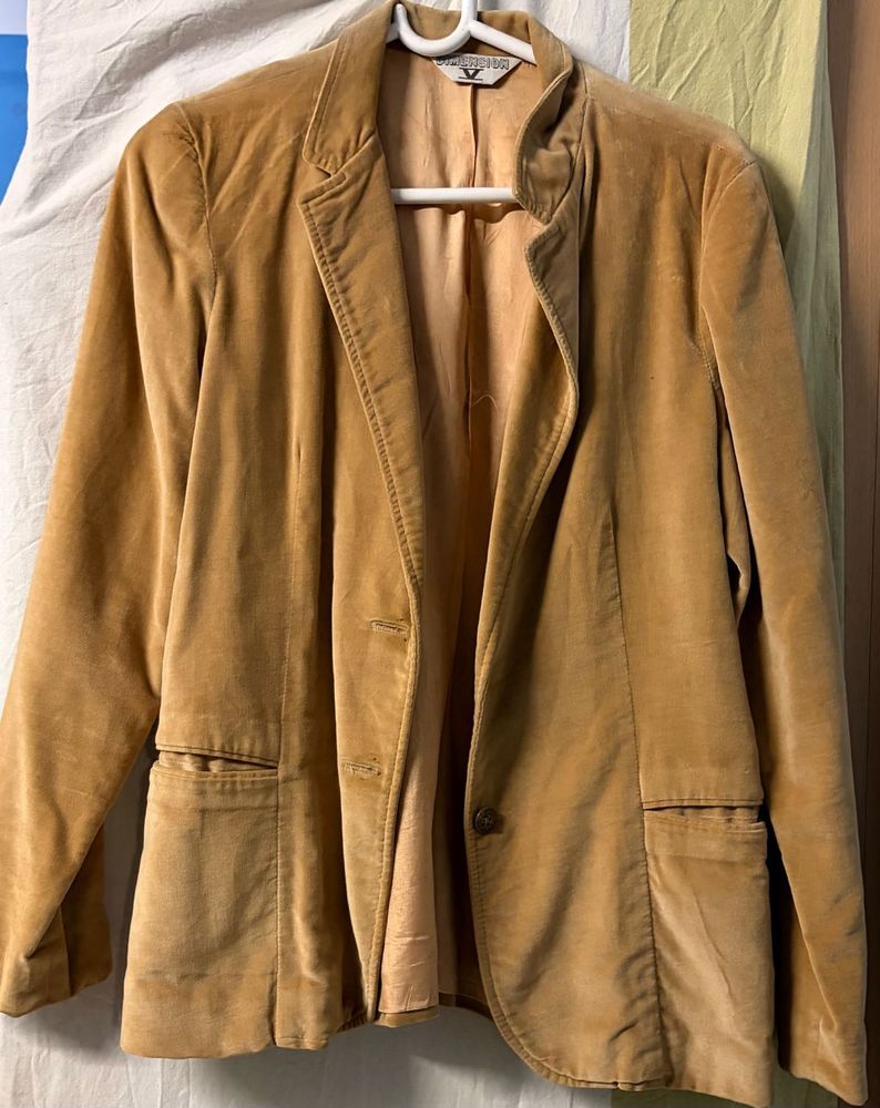 Vintage Tan Velvet Blazer