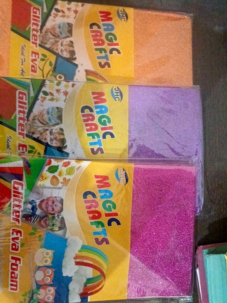 Glitter Foam Sheet 3 Packet