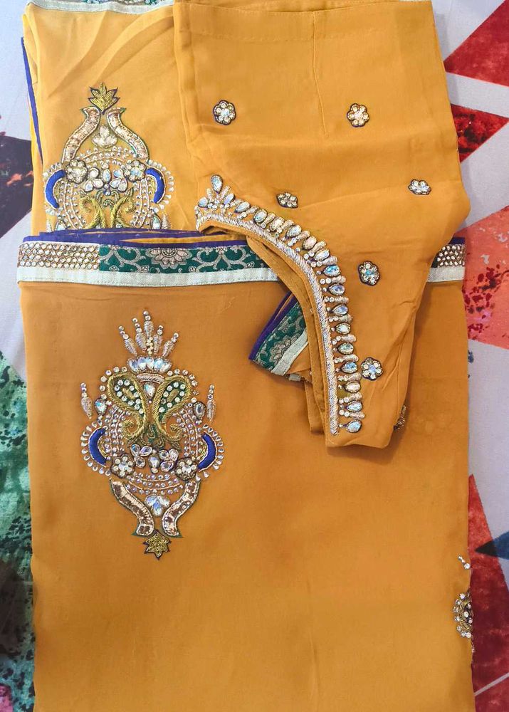 Elegant Embroidered Saree
