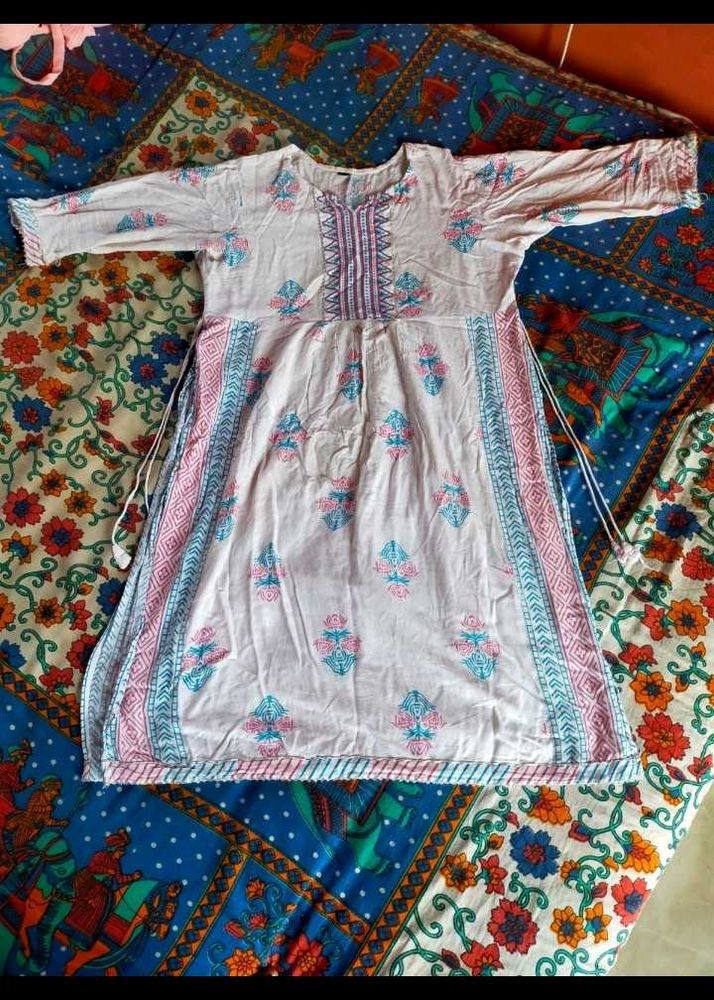 White Kurta Plazo Set