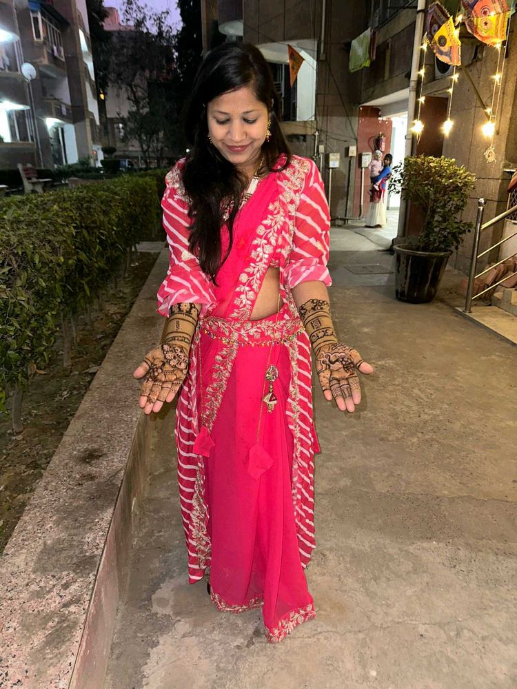 Pink Designer Saree..Wid Shrug