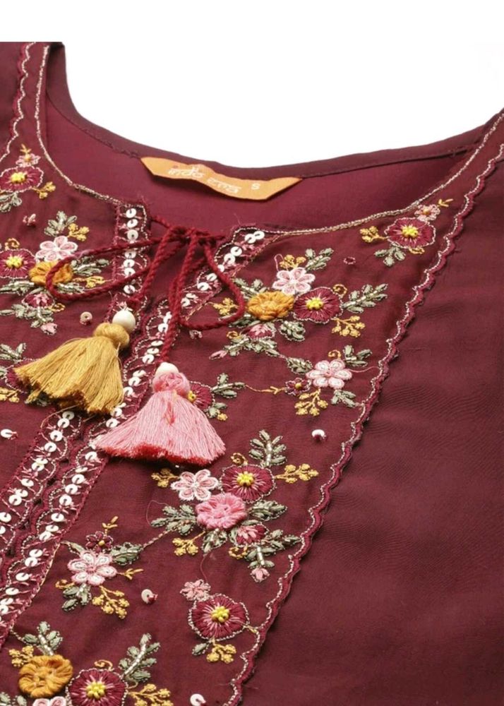 Straight Long Heavy Embroidery Kurta For Womens