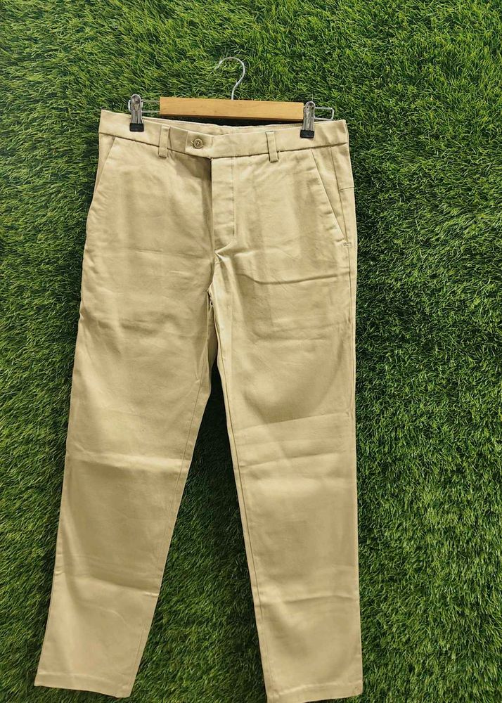 Khaki Stretchable Casual Pants