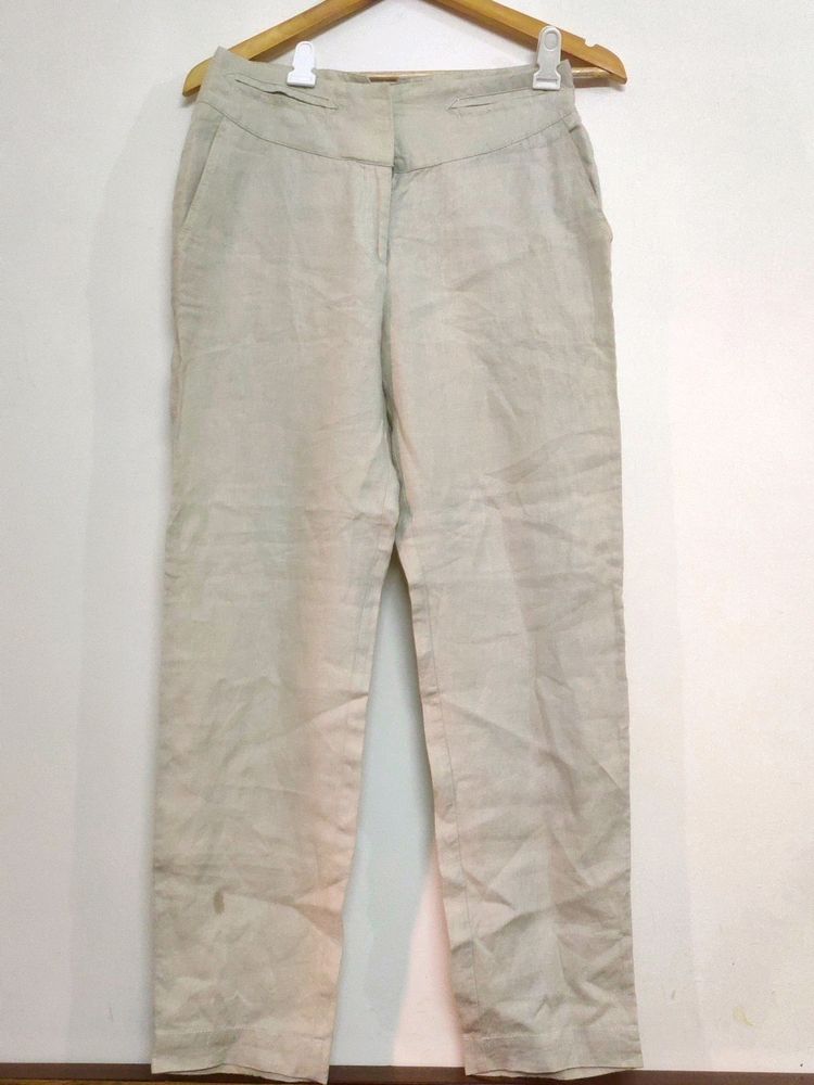 Cream Colour Pant For Woman