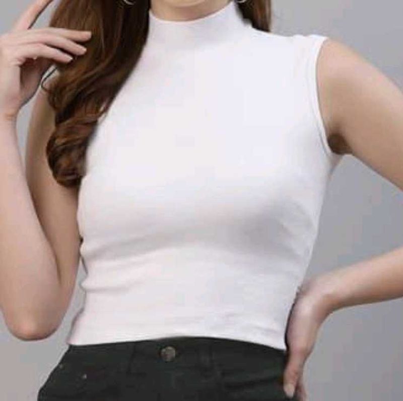 Sleeveless White Top