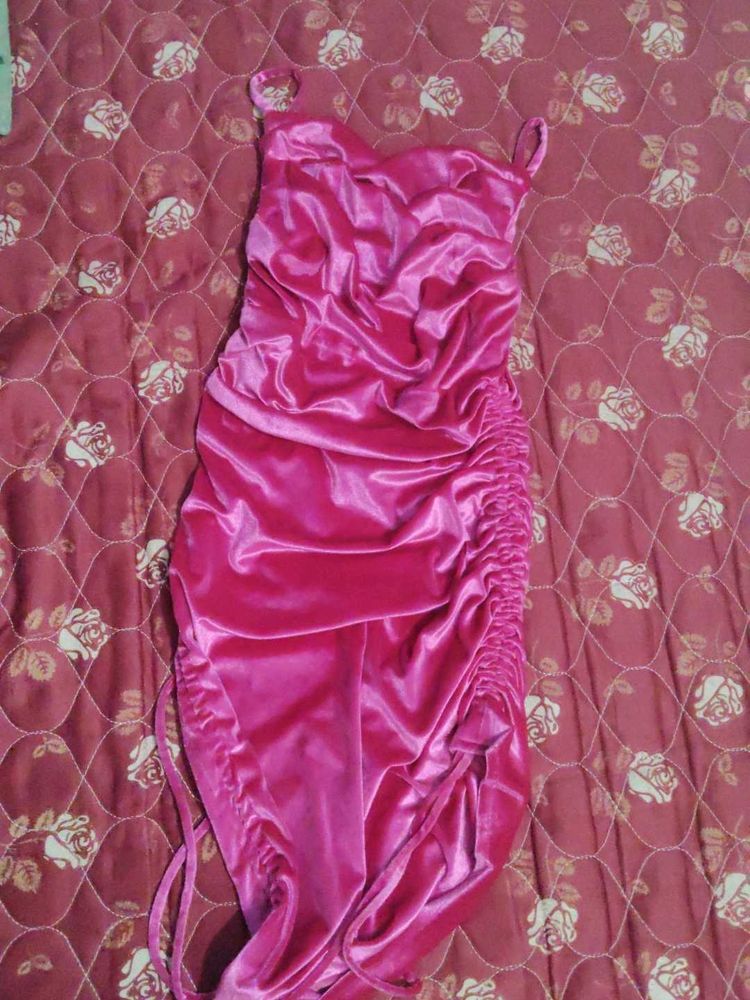 Hot Pink One-Shoulder Dress