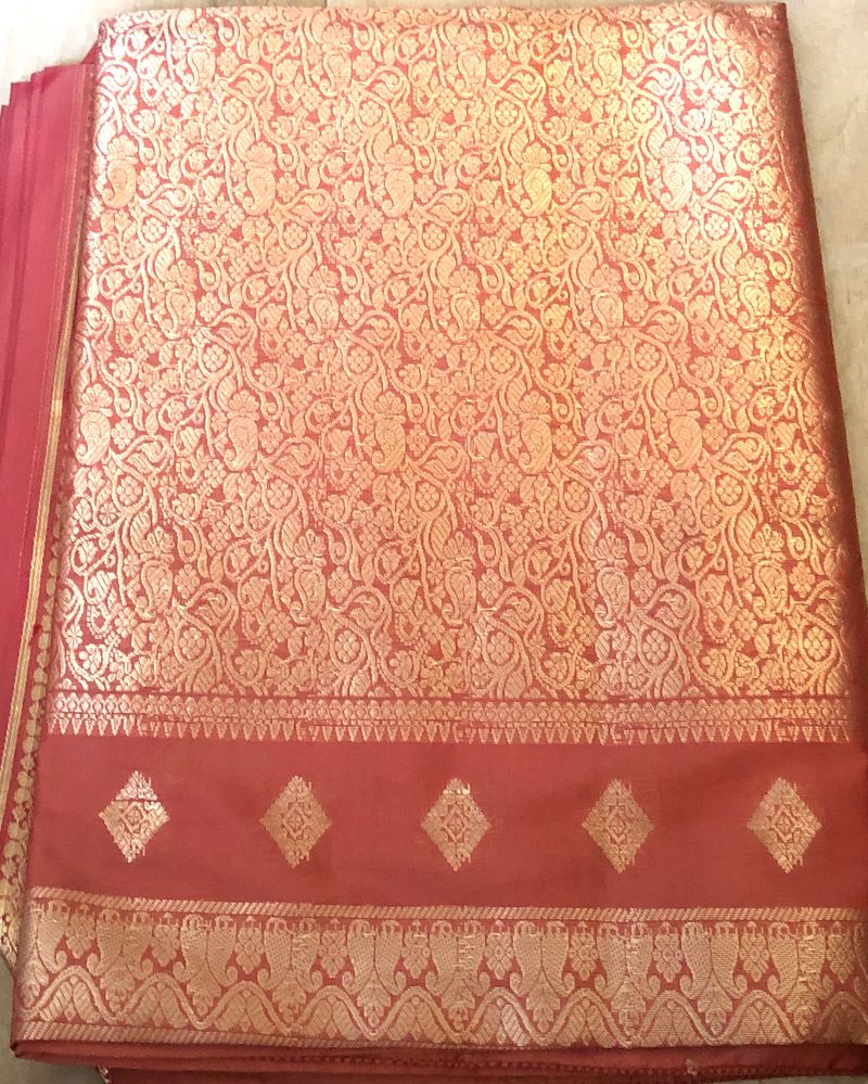 Price Drop😍Pure Banarasi Silk Saree🧡🤍
