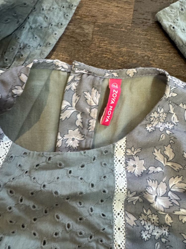 Grey Ethnic Gown For 9 To 10 Years Girl