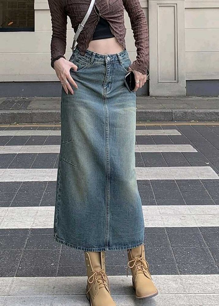 Midi Skirt Acubi Streetstyle Gothic Grunge Y2k