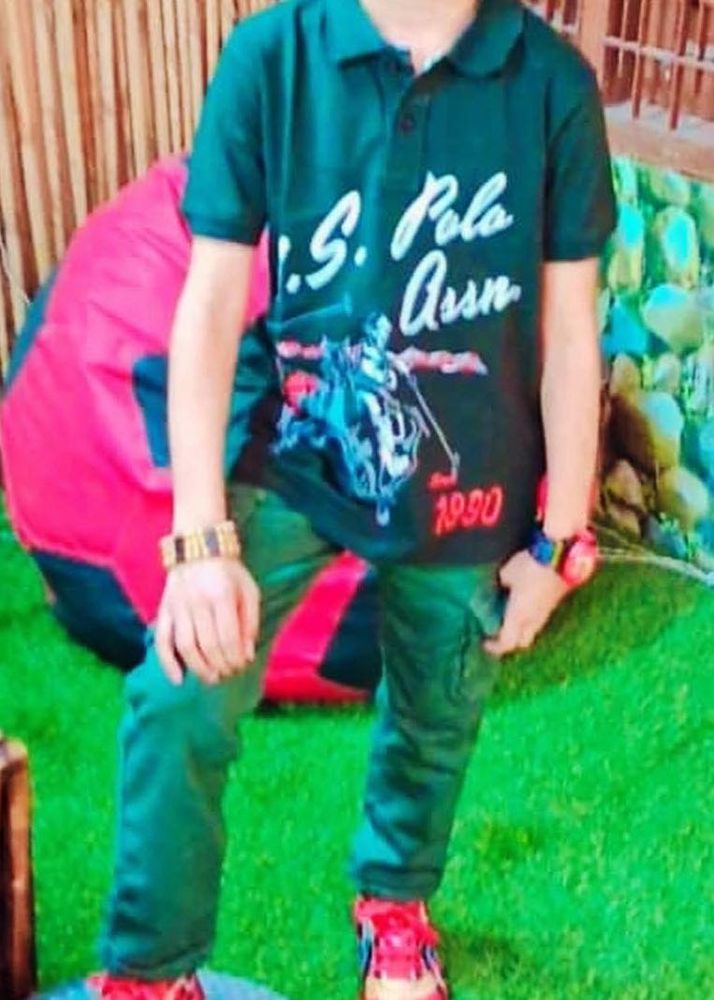 US Polo T-shirt And Cargo Pant