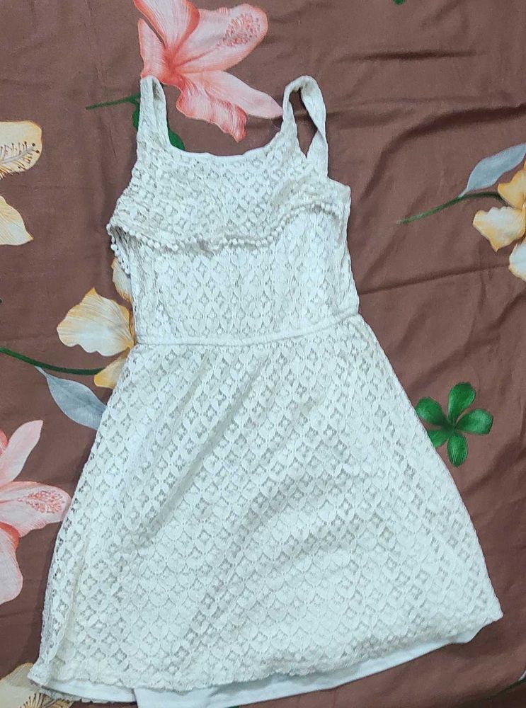 White Dress With Net