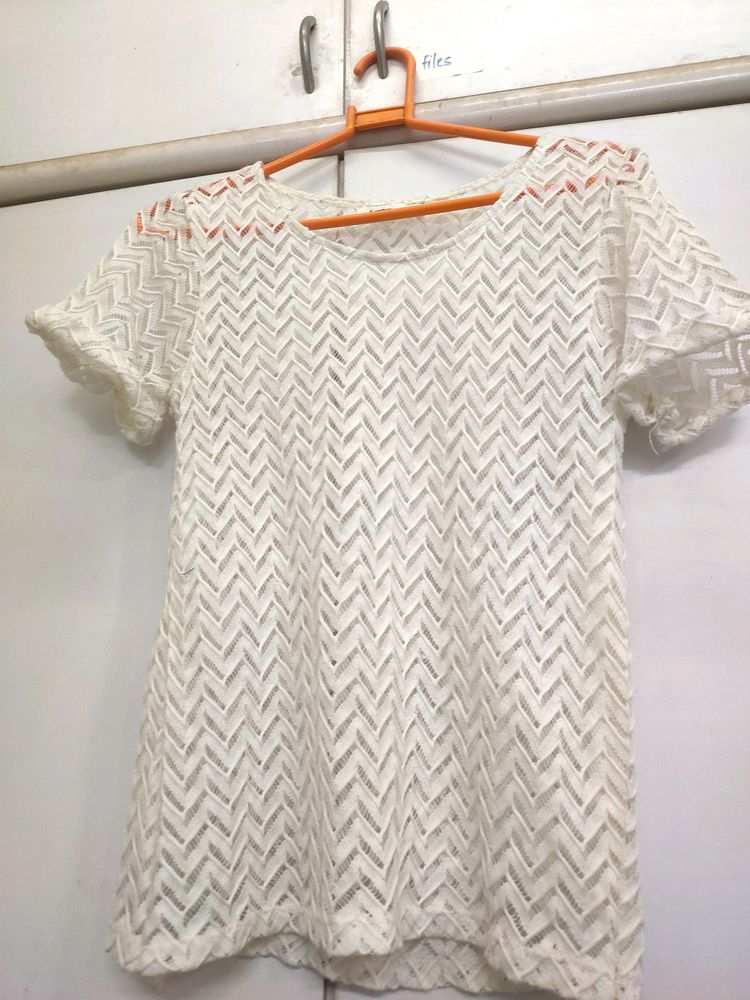 White Net Top