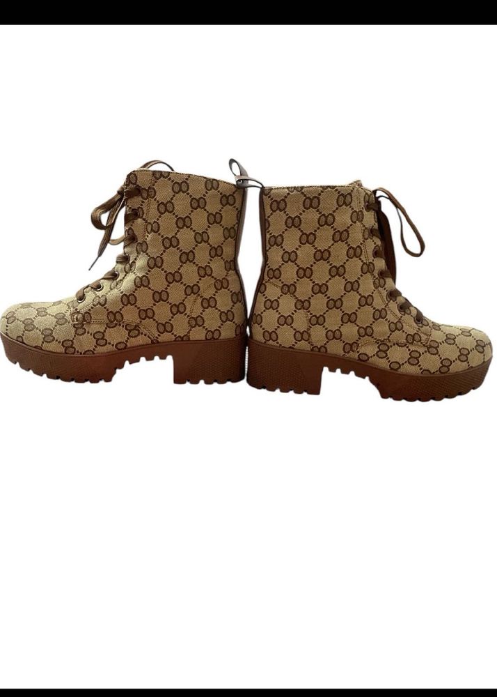 Gucci GG Canvas Ankle Boots