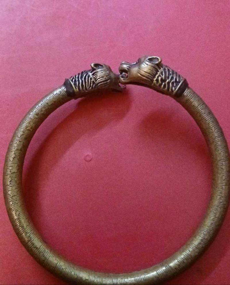 Vintage Lion Head Bangle Bracelet