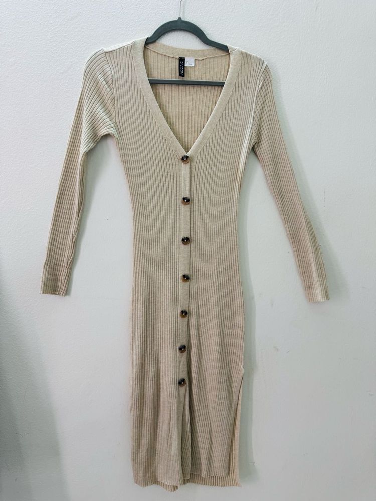 H&amp;M Beige Bodycon Dress 👗