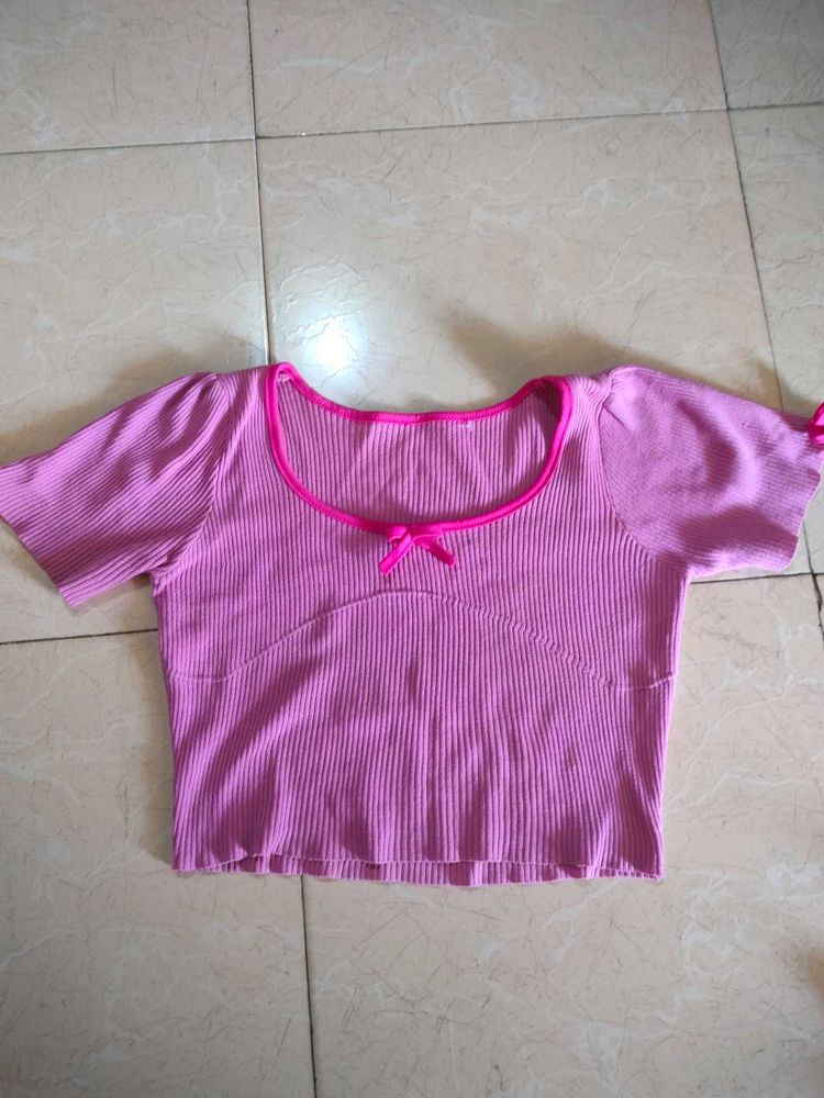 Savana Bow Pink Top 💕🦄🦩🌺🌸💗