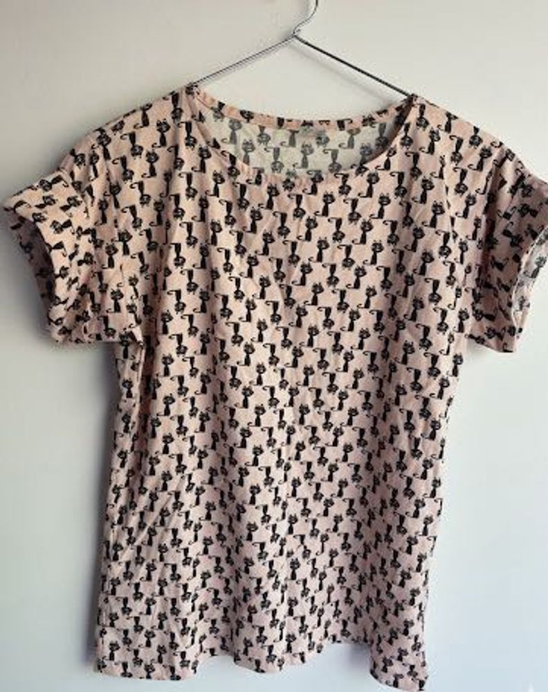 Cute Cat Print T-Shirt